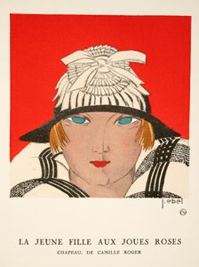 ピンクの頬を持つ少女、ファッション・プレート・コレクションより