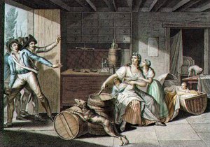 ヴェンデアン戦争のエピソード：出身の若い女性が 作： J. F. (after) Cazenave