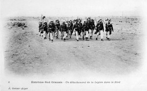 アルジェリアのサハラ砂漠におけるフランス外人部隊の分遣隊、c1905 作： J. Geiser