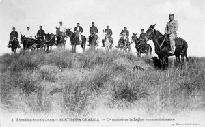 フランス外人部隊騎兵、フォルタッサガルビア、アルジェリア、c1905 作： J. Geiser
