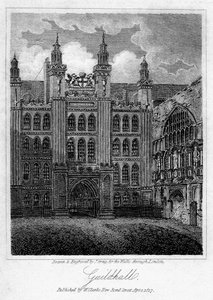 ロンドンのギルドホール、1817年。