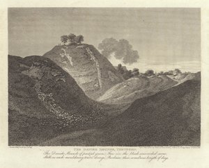 ロバート・ブルームフィールド（詩人）。The Danish Mounds, Thetford (e.g. engraving) 作： J. Greig