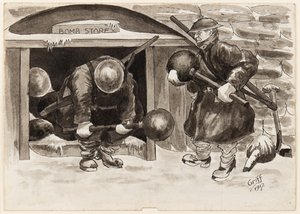 「彼らは戦争がクリスマスまでに終わるだろうと私たちに言った、「私たちはキャリーインするのではなく、フリッツのためにプッデンをキャリーインする」 作： J. Griffiths