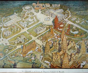マルセイユ国際展の鳥瞰図 作： J. H. Lambert