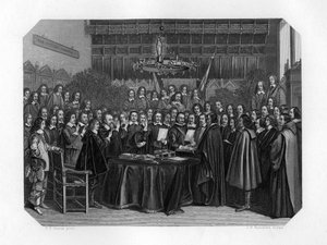 ミュンスター条約批准誓約の宣誓、1648年1870年。 作： J. H. Rennefeld