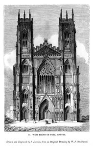 ヨークミンスターの西の前、c1820-1830 1843 作： J. Jackson