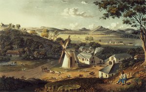 「西インド諸島の景色」からのアンティグア旧北湾の眺め、パブ。 T. und G. Underwood、1827年 作： J. Johnson