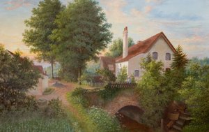 紡績工場、ボーンブルック、1875 年。 作： J. Jolly
