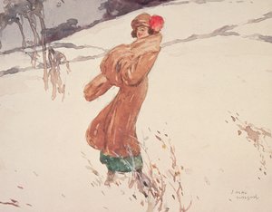 雪の中で（紙にトイレ） 作： J. MacWilson