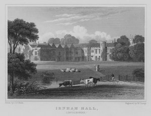 リンカンシャー州アーナム・ホール（彫刻 作： John Preston Neale