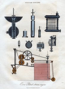 イブスパテントスチームエンジン、1827年。 作： J. Pass