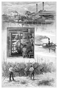 砂糖産業、オーストラリア、ニューサウスウェールズ州リッチモンドリバー、1886年。 作： J. R. Ashton