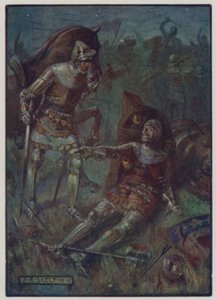1388年のオッターバーンの戦いでイギリス人と戦ったダグラス2世伯ジェームスの死 作： J. R. Skelton