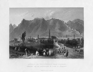アンティオキア、1841年、トルコのスアデアからのアプローチ。 作： J. Redaway