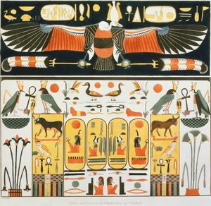 チャールズハルマンデル（1789-1850）1820-22）によって彫刻された、G。ベルゾーニによって発見された「エジプトとヌビアの研究のプレートの図解」からのプレート2、テーベの王の墓からの壁画（lit 作： J. Ricci
