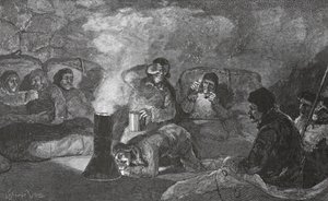 キャンプクレイにある私たちの冬の小屋の内部、調理中、1883パブ。ロンドン1886