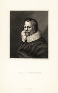 ポール・ファン・ソマーの肖像（フランドル地方の画家、英国王ジェームズ1世の宮廷画家、1577年頃～1621年頃 作： J. Thomson