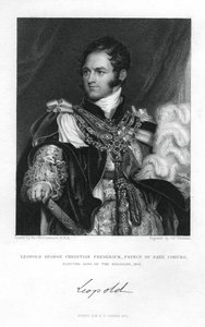 ザクセン＝コーブルク＝ザールフェルトのレオポルド王子、1831年。 作： J. Thomson