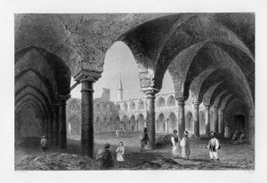 サンジャンダクレエーカー、イスラエル、1841年に古代の建物。 作： J. Tingle