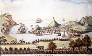 イルフラクームの眺め、デボン、1842（ペンとトイレ）（72970ペア） 作： J Walters