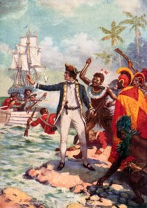 キャプテン・クックの死、1779年ハワイ 作： J. Williamson