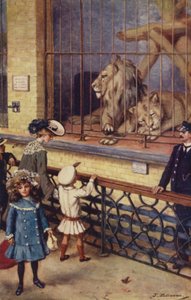 ロンドン動物園のライオンハウスで 作： J. Williamson