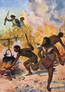 風上に回路を作り、彼らは草に火をつけた 作： J. Williamson