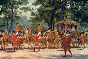 エドワード7世の戴冠式の行列「戴冠式の馬車 作： J. Williamson