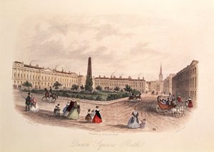 クイーンスクエア、バース、J。シュリーによって彫刻、1840年頃 作： J. after Appleby
