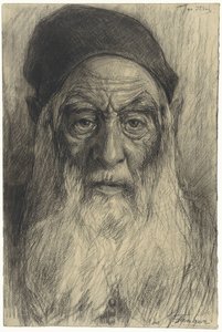 タンジールのあごひげを生やした老人の頭 作： Jac van Looij