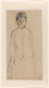 立っている女の子のスケッチ 作： Jac van Looij