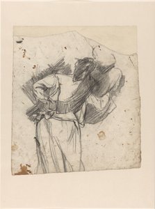 後ろから見た、互いに腕を組んで立っている 2 人の人物 作： Jac van Looij