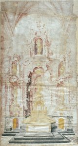 サンタマリアディグアラダの主な祭壇画の描画