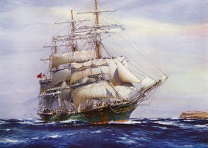 クリッパー・シップスAristides（カラーリトグラフ 作： Jack (after) Spurling