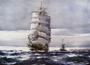 クリッパー・シップスカーライル城（カラーリトグラフ 作： Jack (after) Spurling