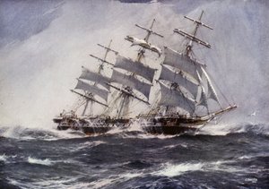 クリッパー・シップスSobraon（カラーリトグラフ 作： Jack (after) Spurling