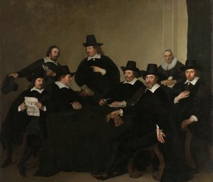 Nieuwe Zijds Institute for the Outdoor Relief of the Poor、アムステルダム、1650年頃の摂政（キャンバスに油彩） 作： Jacob Adriensz Backer