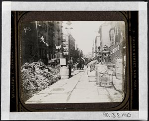 Warings Dayの前のTammany Streetの清掃、9 Varick Placeの前、1890年頃