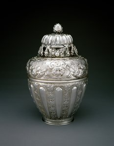 蓋付きジンジャージャー、1677年頃（スターリングシルバー） 作： Jacob Bodendick