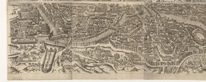 Plattegrond van Rome ten tijde van keizer Augustus (onderste blad) Anteiquae urbis imago accuratissime ex vetusteis monumenteis formata Effigies antiquae Romae ex vestigiis aedificiorum ruinis (...)   1361146   ja       japanese Successfully Translated  Or 作： Jacob Bos