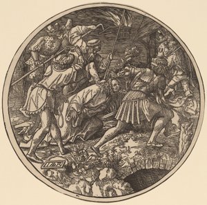 逮捕後、キリストは連れ去られた 作： Jacob Cornelisz van Oostsanen