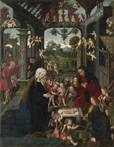 キリストの子供への崇拝、1515年 作： Jacob Cornelisz van Oostsanen