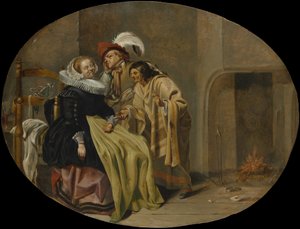 ジプシー占い師とのインテリアのカップル、ca。 1632-33。