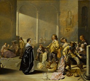 戦場の略奪品がある警備室のシーン、1635-1640年頃 作： Jacob Duck