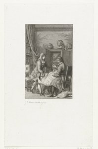 ピョートル大帝とニコラス ウィッセン市長が地図を読む、1814 年 作： Jacob Ernst Marcus