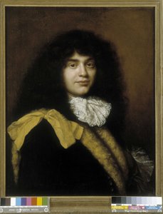 男性の肖像、男性は黄色いストラップを持っていると言う 作： Jacob Ferdinand Voet