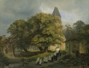 Elstorf Churchyard、ハンブルグ近郊、1837年 作： Jacob Gensler