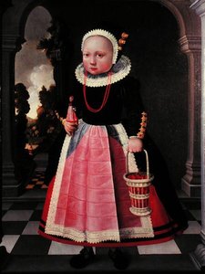 人形とバスケットを持つ少女の肖像 作： Jacob Gerritsz Cuyp