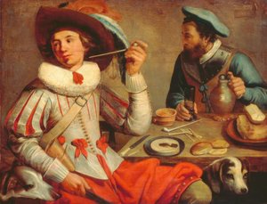 テーブルで2人の兵士 作： Jacob Gerritsz Cuyp