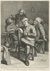 喫煙農民と旅館のシーン 作： Jacob Gole